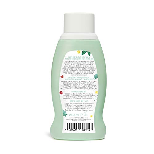 Marca Amazon- Mama Bear  Aceite para bebés con aceites de oliva y jojoba ecológicos, 4 botellas - 4x250ml