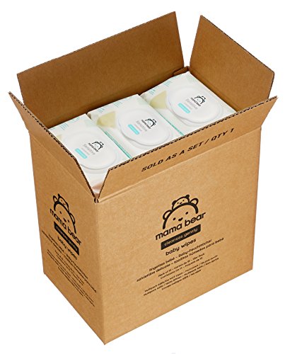 Marca Amazon -  Mama Bear Sensitive Toallitas húmedas para bebé - 15 Paquetes (840 Toallitas)