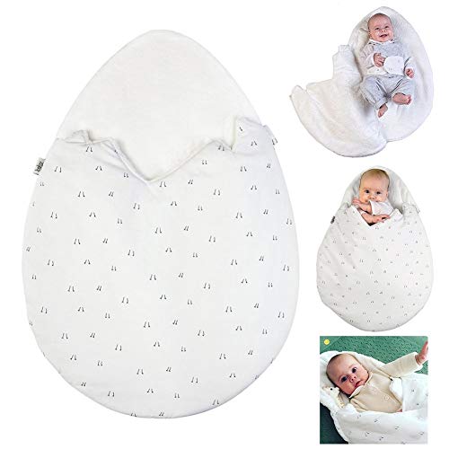 Mariisay Saco De Dormir Para Bebé Casual Creativo Chic Con Forma De Huevo Franela 0 6 Meses Anti Tipi (Blanco) Elegante Cómodo Hogar Estilo Moderno (Color : Blanco, Size : Size)