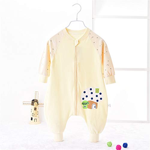 Mariisay Saco De Dormir Para Bebé Chic Con Casual Pies Y Manga Larga Pijama Unisex Sin Forro Algodón Verano Primavera Saco De Dormir Para Niños Azul 100 Tamaño Del Cuerpo 100 110Cm