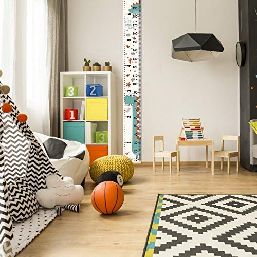 Matogle Tabla de Crecimiento Infantil Gráfica de Altura para Niños Niñas Bebés Regla Medidora Madera Animal Dinosaurio Colgar en la Pared Extraíble Decorar Dormitorio Guardería Escuela Medir Estatura