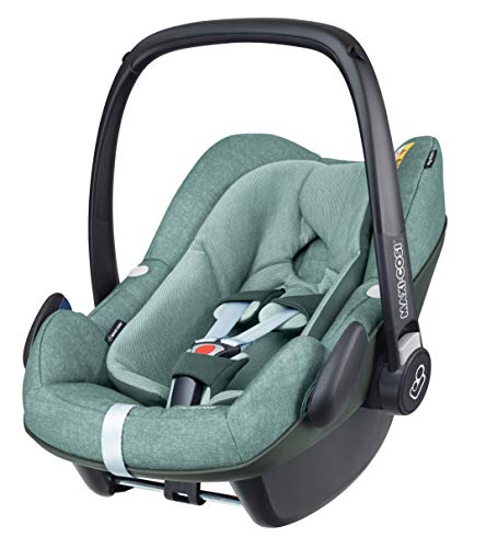 Maxi-Cosi 8798242110 Pebble + - Silla de coche (grupo 0+ I-SIZE de 0 a 13 kg), color azul 12 meses, apto para FamilyFix One, Nomad Green, verde.