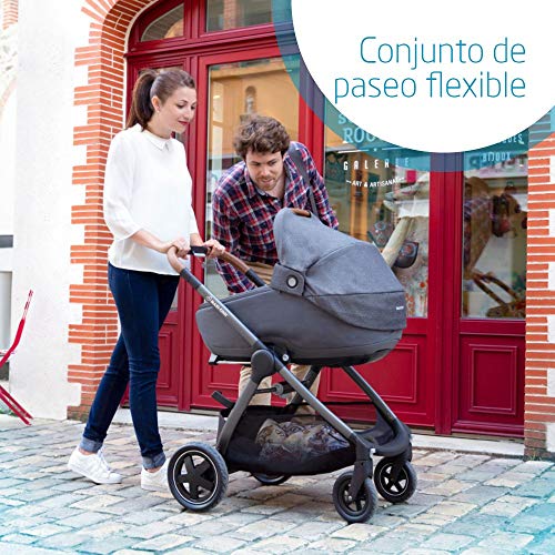 Maxi-Cosi Adorra Carrito bebé recién nacido hasta 3,5 años, Cochecito Plegable y Reclinable en posición acostada, hamaca acolchada e gran cestilla de compra, color Nomad grey