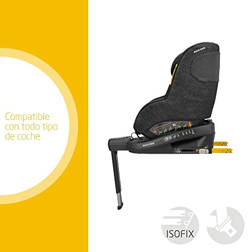 Maxi-Cosi Beryl Silla coche isofix Grupo 0+/1/2, contramarcha y reclinable, crece con el niño desde nacimiento hasta 7 años, color nomad black