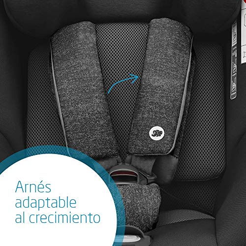 Maxi-Cosi Beryl Silla coche isofix Grupo 0+/1/2, contramarcha y reclinable, crece con el niño desde nacimiento hasta 7 años, color nomad black