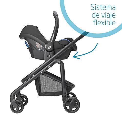 Maxi-Cosi CabrioFix Silla coche bebé, Silla de auto infantil Reclinable y de Alta Seguridad, Portabebé 0-12 Meses, 0-13 kg, Color Essential Black