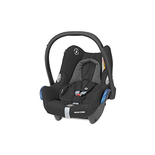 Maxi-Cosi CabrioFix Silla coche bebé, Silla de auto infantil Reclinable y de Alta Seguridad, Portabebé 0-12 Meses, 0-13 kg, Color Essential Black