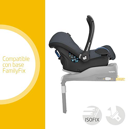 Maxi-Cosi CabrioFix Silla coche bebé, Silla de auto infantil Reclinable y de Alta Seguridad, Portabebé 0-12 Meses, 0-13 kg, Color Essential Graphite