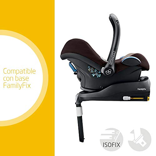 Maxi-Cosi CabrioFix, Silla de auto, reclinable y seguro para bebé, 0-12 meses, 0-13 kg, Earth Brown (marrón)