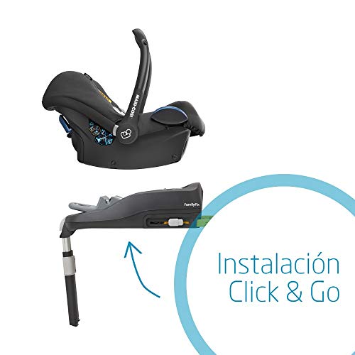 Maxi-Cosi CabrioFix, Silla de auto, reclinable y seguro para bebé, 0-12 meses, 0-13 kg, Nomad Black (negro)