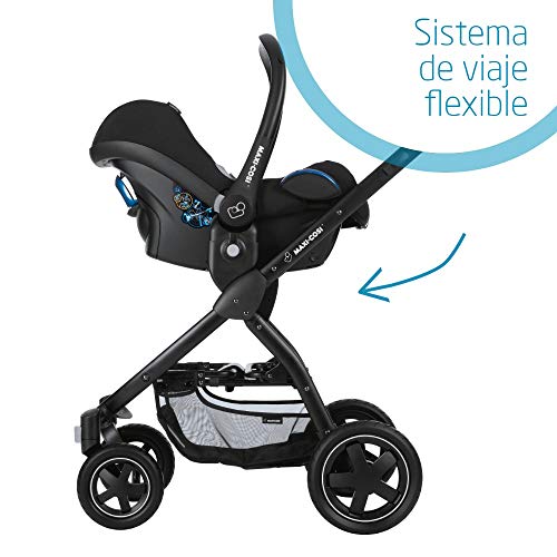 Maxi-Cosi CabrioFix, Silla de auto, reclinable y seguro para bebé, 0-12 meses, 0-13 kg, Nomad Black (negro)