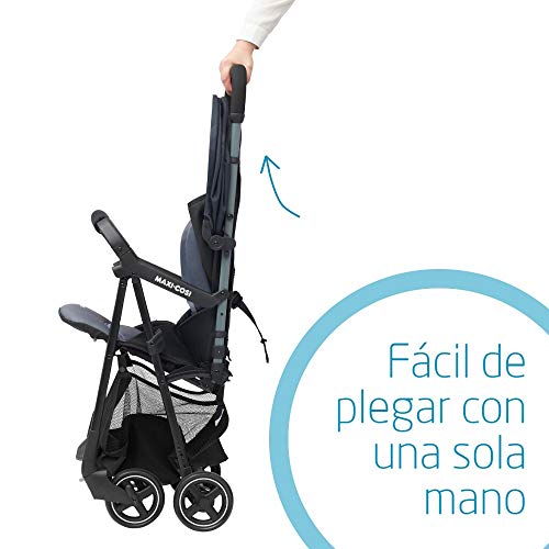 Maxi-Cosi Diza Silla Paseo bebé, Cochecito compacto y ultraligero, pesa 4.2 kg, reclinable y plegable con una sola mano, color Brave Graphite