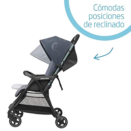 Maxi-Cosi Diza Silla Paseo bebé, Cochecito compacto y ultraligero, pesa 4.2 kg, reclinable y plegable con una sola mano, color Brave Graphite