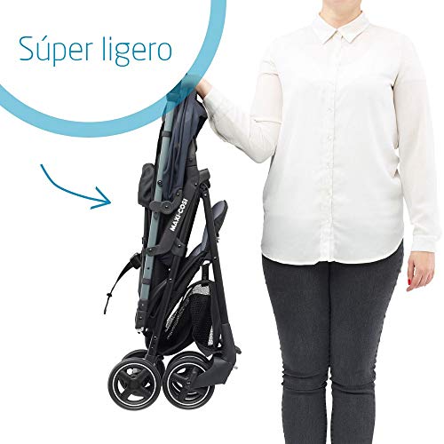 Maxi-Cosi Diza Silla Paseo bebé, Cochecito compacto y ultraligero, pesa 4.2 kg, reclinable y plegable con una sola mano, color Brave Graphite