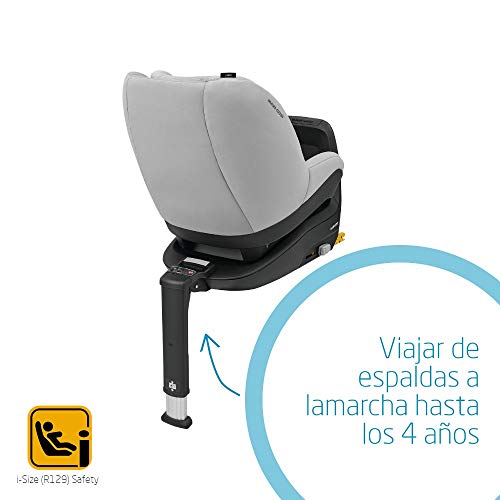 Maxi-Cosi Pearl Smart I-Size Silla coche bebé contramarcha y reclinable, se utiliza en combinación con la base isofix FamilyFix One i-Size, Silla auto bebé 6 meses - 4 años, color Authentic Black