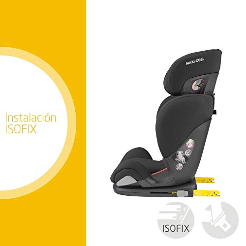 Maxi-Cosi RodiFix AirProtect Silla coche grupo 2/3 isofix, 15-36 kg, Silla auto reclinable, crece con el niño 3,5 - 12 años, color Authentic Black