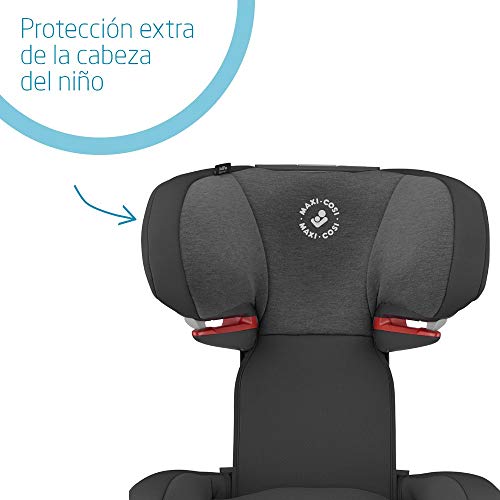 Maxi-Cosi RodiFix AirProtect Silla coche grupo 2/3 isofix, 15-36 kg, Silla auto reclinable, crece con el niño 3,5 - 12 años, color Authentic Black