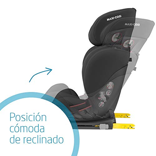 Maxi-Cosi RodiFix AirProtect Silla coche grupo 2/3 isofix, 15-36 kg, Silla auto reclinable, crece con el niño 3,5 - 12 años, color Authentic Black