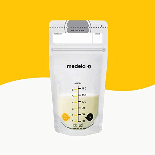 Medela 187126 Bolsas de Almacenamiento para Conservar y Congelar Leche Materna, 25 Unidades, Blanco