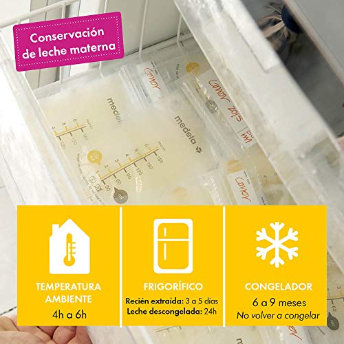 Medela 187126 Bolsas de Almacenamiento para Conservar y Congelar Leche Materna, 25 Unidades, Blanco