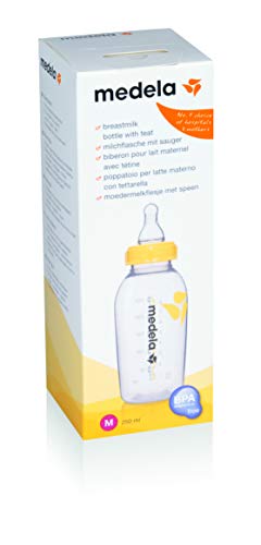 Medela - Biberón con tetina media (250 ml)