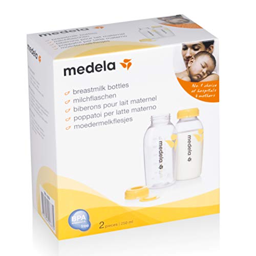 Medela - Biberones para leche materna (250 ml, sin BPA, 2 unidades)