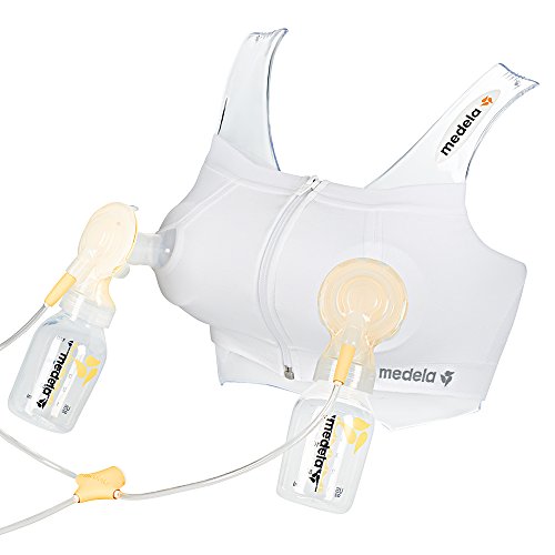 Medela Easy Expression Bustier Sujetador premamá, Blanco, L para Mujer