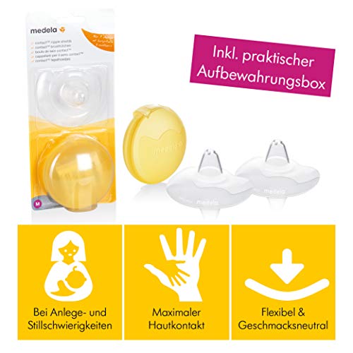 Medela - Protectores de pezones con estuche (20 mm, tamaño medio)