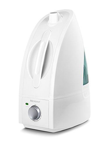 Medisana AH 660 Humidificador ultrasónico, purificador de aire para habitaciones de hasta 30m², nebulizador para dormitorios, sala de estar contra aire seco, 4,5 litros