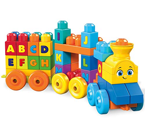 Mega-FWK22 Tren musical ABC 50 Piezas, multicolor (Mattel FWK22)