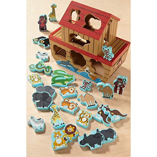 Melissa & Doug- Noah's Ark Juego Clasificadora de Formas, Multicolor (Melissa&Doug 3786)