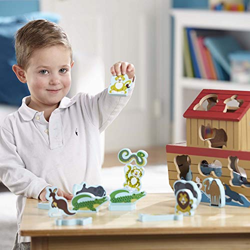 Melissa & Doug- Noah's Ark Juego Clasificadora de Formas, Multicolor (Melissa&Doug 3786)