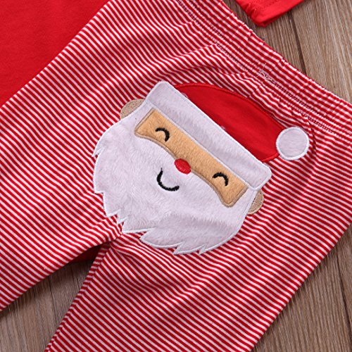 Mi Primera Navidad 2 Piezas Traje para Bebé Recién Nacido Conjunto de Mameluco de Manga Larga y Pantalones Ropa Pelele Pijama Unisex para Niño Niña 0-18 Meses