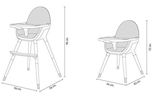 mibebestore - Trona de bebés 2 en 1, convertible en sillita (Regalo: Babero personalizado,nombre bordado)