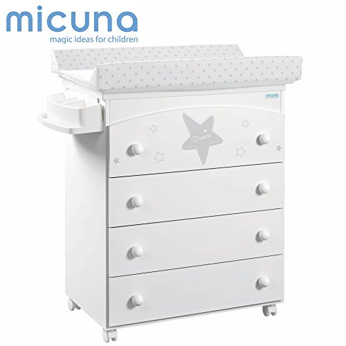 Micuna Estela - Bañera, unisex, color blanco y gris