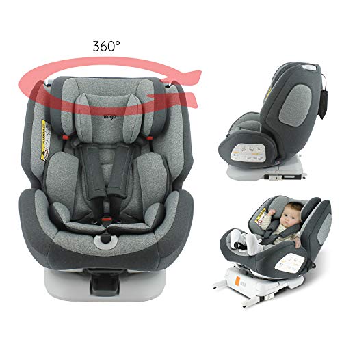 migo Silla de Coche Isofix y giratoria One 360° – Espalda de la Carretera 0 – 18 kg