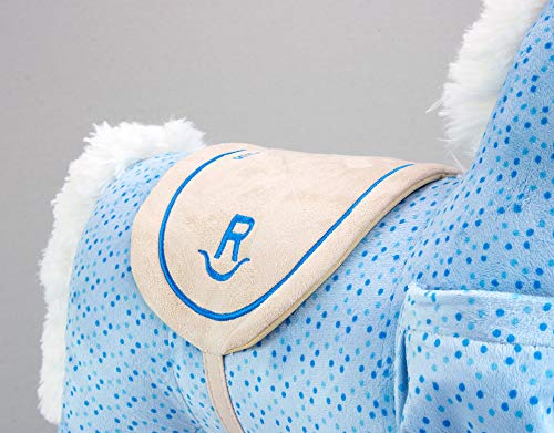 MILLY MALLY 5901761122220 – Mecedora Caballo Balancín de Juguete con Efectos de Sonido Oso de Peluche, Color Blanco