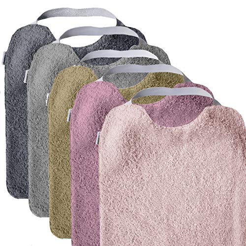 Mimuselina Pack 5 Baberos | Pack Dream Ideal para Guardería, Interior Impermeable, Goma en Cuello para Fomentar Autonomía e Independencia, de Rizo, 31 x 25 cm