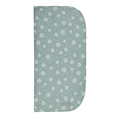 Mimuselina Saco Manta Bebé | Manta y Saco Carrito Bebé Invierno con Cremallera, Saco para Capazo o Cuna, Suave y Aterciopelado, Estampado Diente de León Menta, 93x93 cm