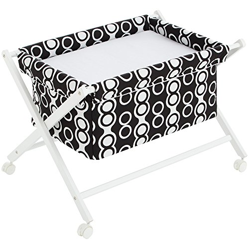 Minicuna mibebestore Plegable Oslo Negro: Estructura + Vestidura + Colcha Desenfuntable + Colchón + Almohada