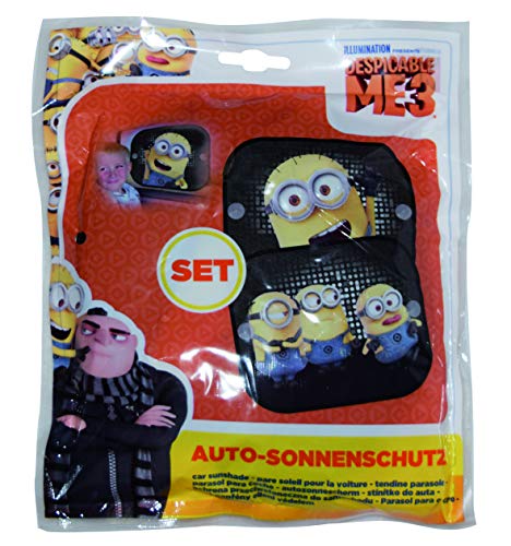 Minions MNSAA011 - Protecction solar para automoviles, juego de 2 unidades, Negro