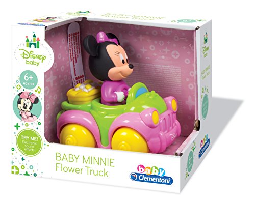 Minnie Mouse-14977 Disney Coche Flower Truck con Sonidos y melodías, Multicolor (Clementoni 149773)