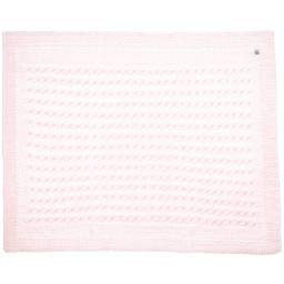 Minutus Manta de Punto de trenzas Dralon (Lana bebe)100 Cm Modelo Chero Rosa