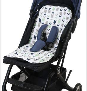 Miracle Baby Cojín Carro Bebe,Colchoneta Silla Paseo Universal Verano Transpirable,Cojín Silla de Paseo para el Cochecito y Asiento de Carro, 100% Algodón, 32x80cm(Cisne naranja)