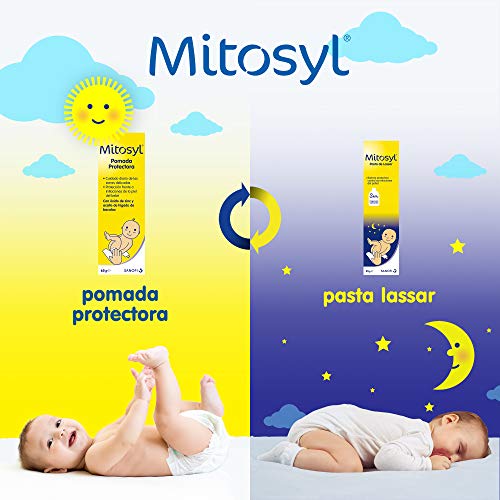 Mitosyl | Crema pañal noche | Pasta lassar 45g | Previene las irritaciones del pañal y protege la piel