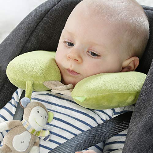 Monkey Donkey Fehn - Cojín cervical con mono de peluche