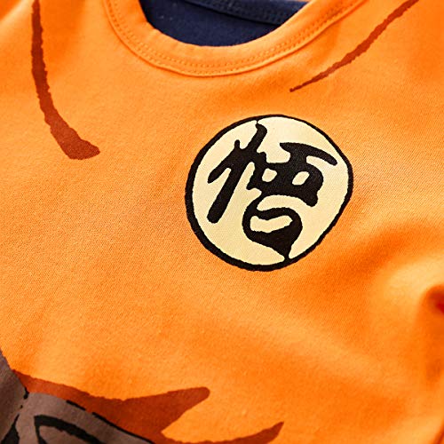 Mono para bebé recién Nacido Goku de Manga Corta con diseño de Dibujos Animados para niños y niñas