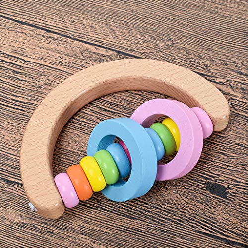 Montessori - Juego de 4 cascabeles de madera para guardar sonajeros, juguete para bebé