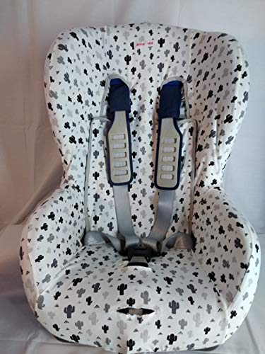 Moon-bebe Funda Universal para Silla de Coche Grupo 1-2-3 BLANCO(CACTUS)