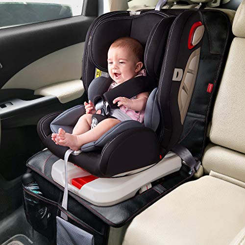 Morrols Protector asiento coche, Protector asiento coche niños, Protector asiento de coche de Desde Manchas y Daños y Estera del Perro,Impermeable Limpieza Facil (Negro, 2 PACK)